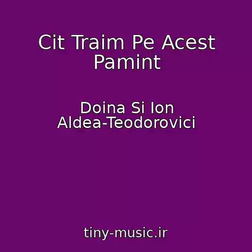 کاور آهنگ Cit Traim Pe Acest Pamint از Doina Si Ion Aldea-Teodorovici