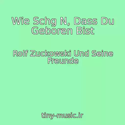کاور آهنگ Wie Schg N, Dass Du Geboren Bist از Rolf Zuckowski Und Seine Freunde