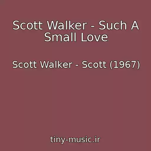 کاور آهنگ Scott Walker - Such A Small Love از Scott Walker - Scott (1967)