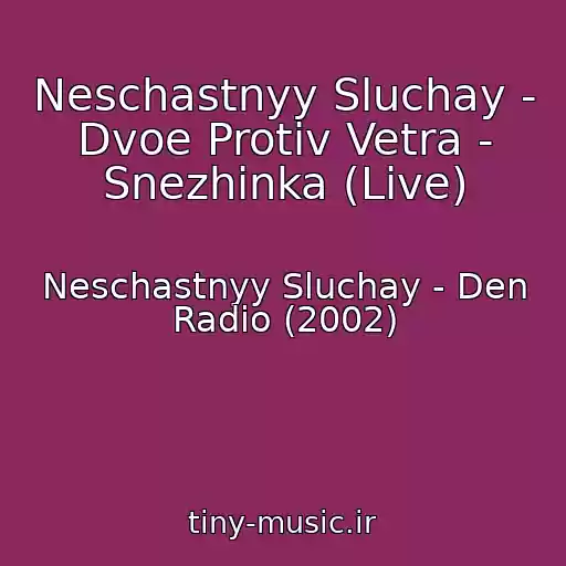 کاور آهنگ Neschastnyy Sluchay - Dvoe Protiv Vetra - Snezhinka (Live) از Neschastnyy Sluchay - Den Radio (2002)