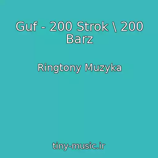 کاور آهنگ Guf - 200 Strok \ 200 Barz از Ringtony Muzyka