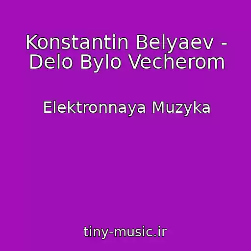 کاور آهنگ Konstantin Belyaev - Delo Bylo Vecherom از Elektronnaya Muzyka