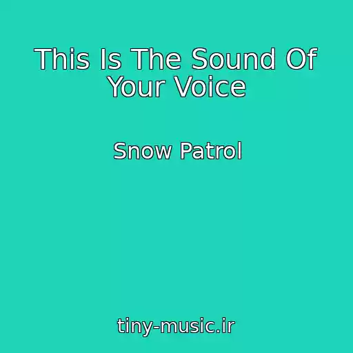 کاور آهنگ This Is The Sound Of Your Voice از Snow Patrol