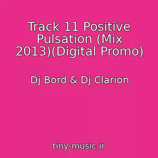 کاور آهنگ Track 11 Positive Pulsation (Mix 2013)(Digital Promo) از Dj Bord & Dj Clarion