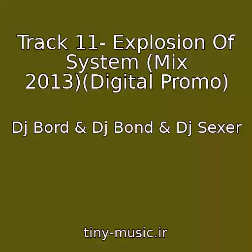کاور آهنگ Track 11- Explosion Of System (Mix 2013)(Digital Promo) از Dj Bord & Dj Bond & Dj Sexer