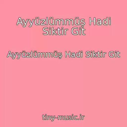 کاور آهنگ Ayyüzlümmüş Hadi Siktir Git از Ayyüzlümmüş Hadi Siktir Git