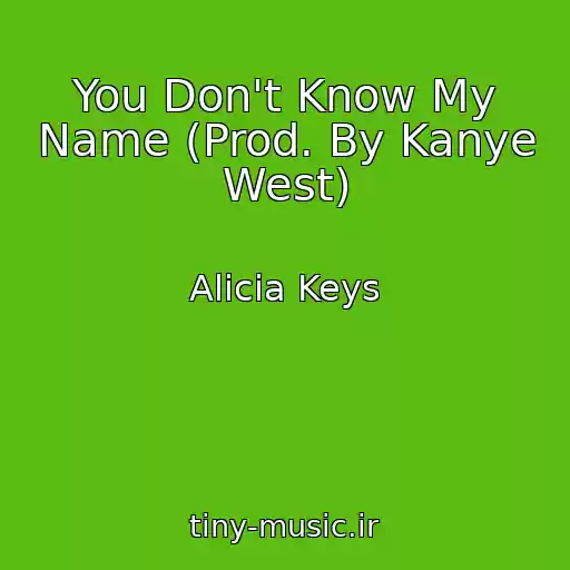 کاور آهنگ You Don't Know My Name (Prod. By Kanye West) از Alicia Keys