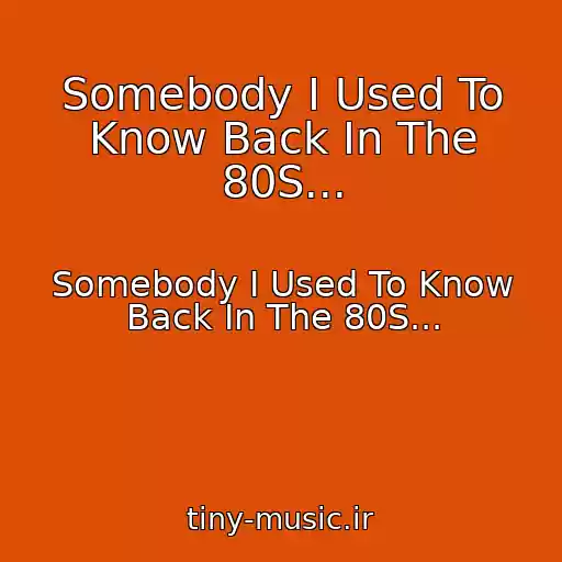 کاور آهنگ Somebody I Used To Know Back In The 80S... از Somebody I Used To Know Back In The 80S...