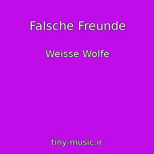 کاور آهنگ Falsche Freunde از Weisse Wolfe