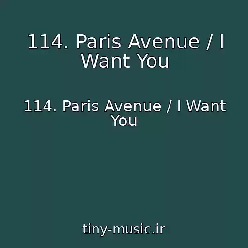 کاور آهنگ 114. Paris Avenue / I Want You از 114. Paris Avenue / I Want You