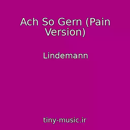 کاور آهنگ Ach So Gern (Pain Version) از Lindemann
