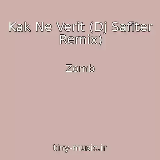 کاور آهنگ Kak Ne Verit (Dj Safiter Remix) از Zomb