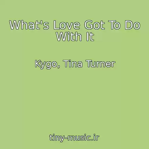 کاور آهنگ What's Love Got To Do With It از Kygo, Tina Turner