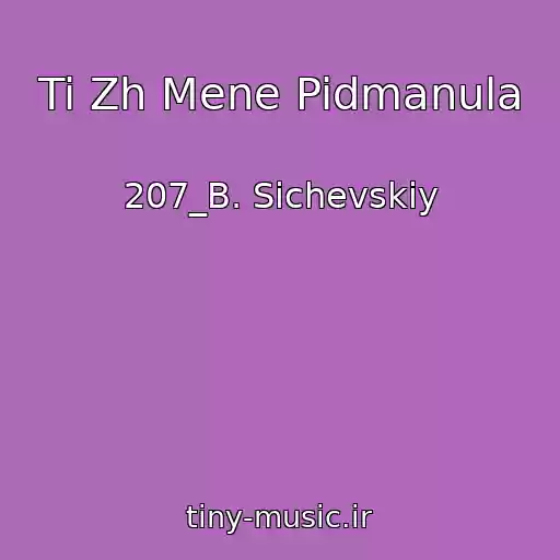کاور آهنگ Ti Zh Mene Pidmanula از 207_B. Sichevskiy