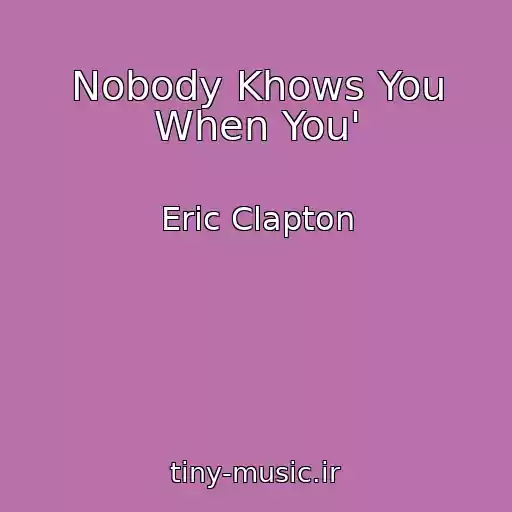 کاور آهنگ Nobody Khows You When You' از Eric Clapton