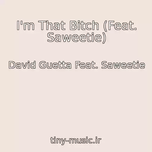 کاور آهنگ I'm That Bitch (Feat. Saweetie) از David Guetta Feat. Saweetie