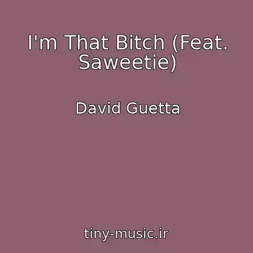کاور آهنگ I'm That Bitch (Feat. Saweetie) از David Guetta