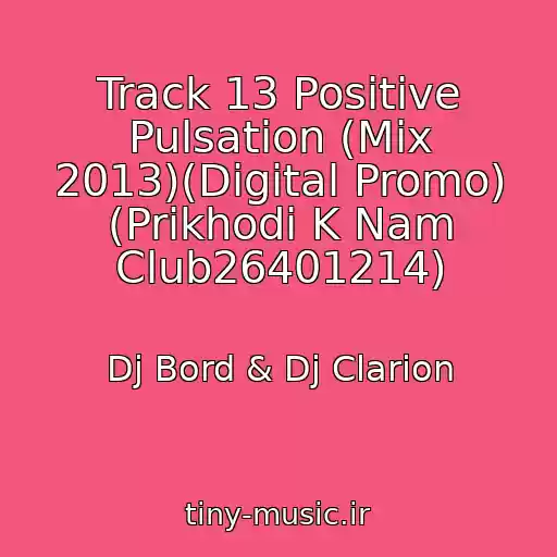 کاور آهنگ Track 13 Positive Pulsation (Mix 2013)(Digital Promo) (Prikhodi K Nam Club26401214) از Dj Bord & Dj Clarion