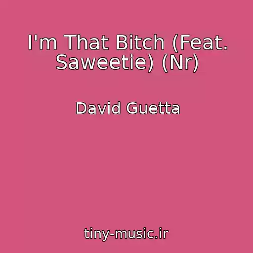 کاور آهنگ I'm That Bitch (Feat. Saweetie) (Nr) از David Guetta