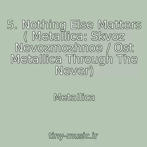 کاور آهنگ 5. Nothing Else Matters ( Metallica: Skvoz Nevozmozhnoe / Ost Metallica Through The Never) از Metallica