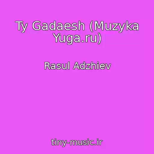 کاور آهنگ Ty Gadaesh (Muzyka Yuga.ru) از Rasul Adzhiev