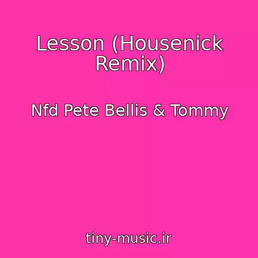 کاور آهنگ Lesson (Housenick Remix) از Nfd Pete Bellis & Tommy