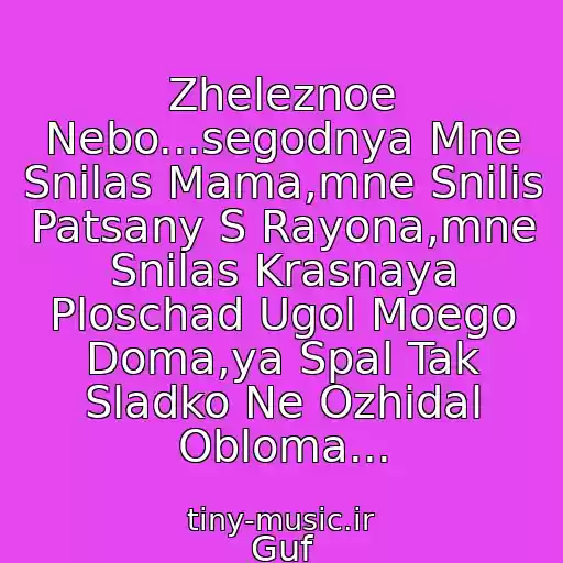 کاور آهنگ Zheleznoe Nebo...segodnya Mne Snilas Mama,mne Snilis Patsany S Rayona,mne Snilas Krasnaya Ploschad Ugol Moego Doma,ya Spal Tak Sladko Ne Ozhidal Obloma... از Guf