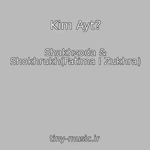 کاور آهنگ Kim Ayt? از Shakhzoda & Shokhrukh(Fatima I Zukhra)