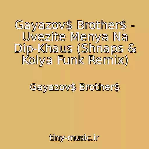 کاور آهنگ Gayazov$ Brother$ - Uvezite Menya Na Dip-Khaus (Shnaps & Kolya Funk Remix) از Gayazov$ Brother$