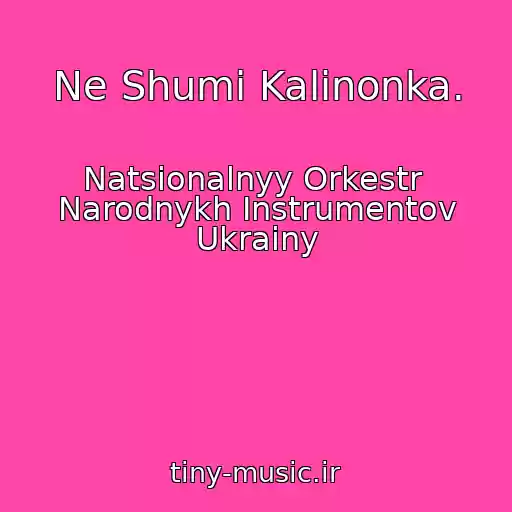 کاور آهنگ Ne Shumi Kalinonka. از Natsionalnyy Orkestr  Narodnykh Instrumentov Ukrainy