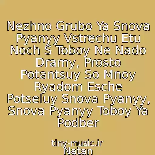 کاور آهنگ Nezhno Grubo Ya Snova Pyanyy Vstrechu Etu Noch S Toboy Ne Nado Dramy, Prosto Potantsuy So Mnoy Ryadom Esche Potseluy Snova Pyanyy, Snova Pyanyy Toboy Ya Podber از Natan