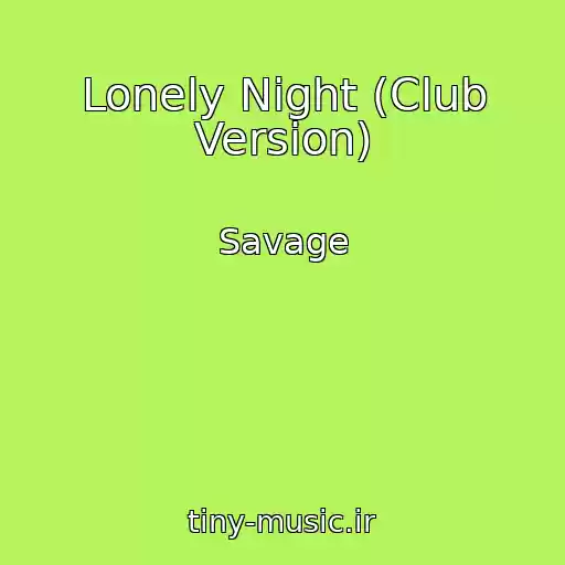 کاور آهنگ Lonely Night (Club Version) از Savage