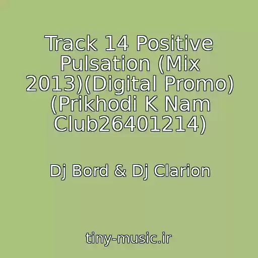 کاور آهنگ Track 14 Positive Pulsation (Mix 2013)(Digital Promo) (Prikhodi K Nam Club26401214) از Dj Bord & Dj Clarion