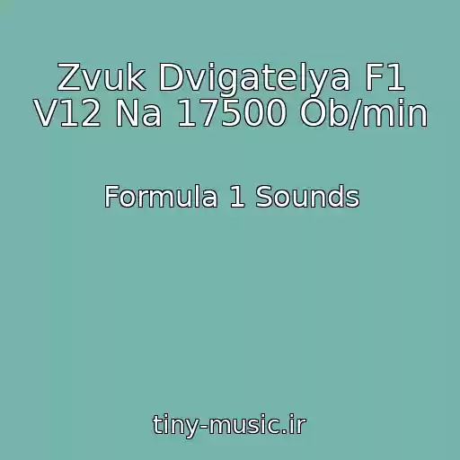 کاور آهنگ Zvuk Dvigatelya F1 V12 Na 17500 Ob/min از Formula 1 Sounds