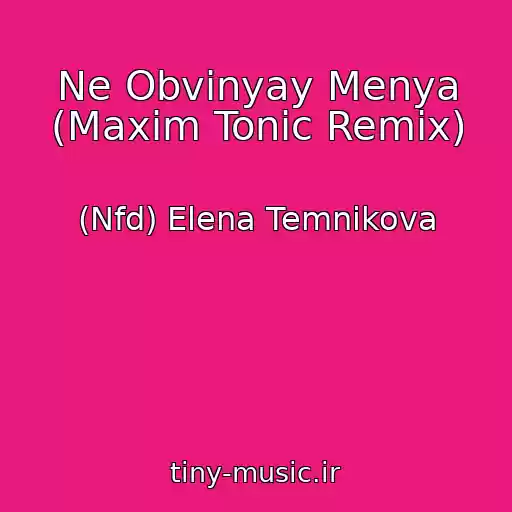 کاور آهنگ Ne Obvinyay Menya (Maxim Tonic Remix) از (Nfd) Elena Temnikova