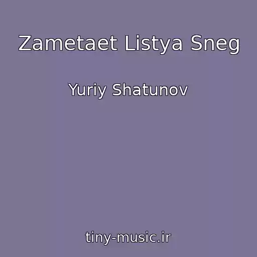 کاور آهنگ Zametaet Listya Sneg از Yuriy Shatunov