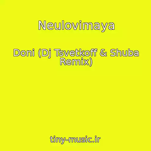 کاور آهنگ Neulovimaya از Doni (Dj Tsvetkoff & Shuba Remix)