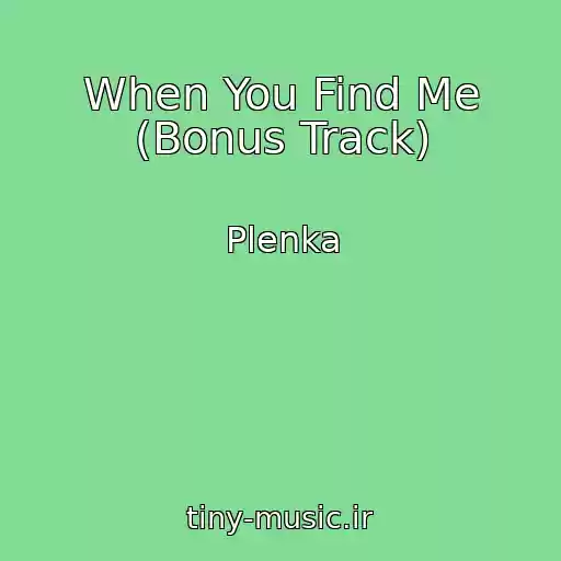 کاور آهنگ When You Find Me (Bonus Track) از Plenka
