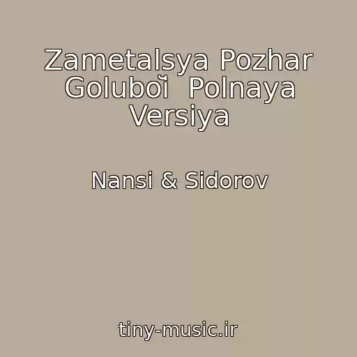 کاور آهنگ Zametalsya Pozhar Goluboĭ  Polnaya Versiya از Nansi & Sidorov