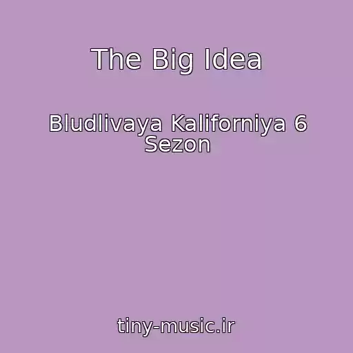 کاور آهنگ The Big Idea از Bludlivaya Kaliforniya 6 Sezon