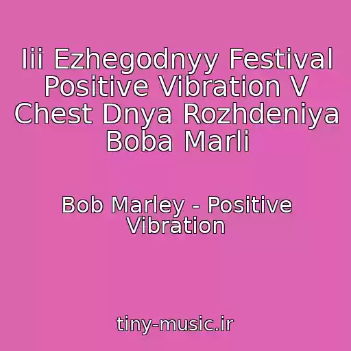 کاور آهنگ Iii Ezhegodnyy Festival Positive Vibration V Chest Dnya Rozhdeniya Boba Marli از Bob Marley - Positive Vibration