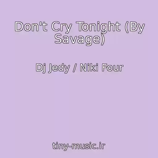 کاور آهنگ Don't Cry Tonight (By Savage) از Dj Jedy / Niki Four