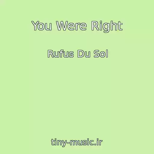 کاور آهنگ You Were Right از Rufus Du Sol