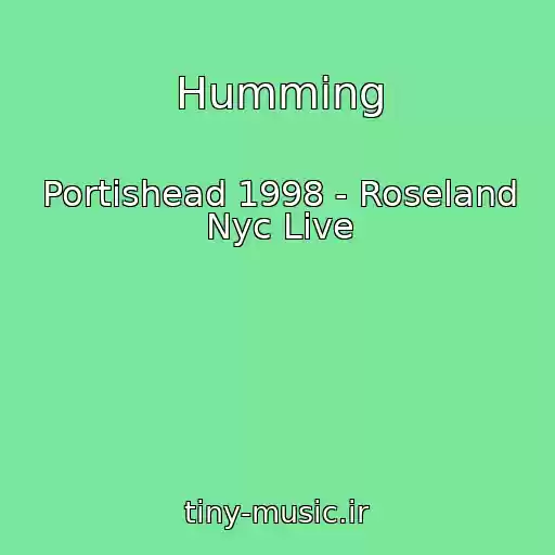کاور آهنگ Humming از Portishead 1998 - Roseland Nyc Live