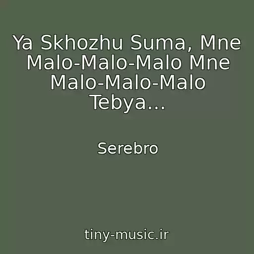 کاور آهنگ Ya Skhozhu Suma, Mne Malo-Malo-Malo Mne Malo-Malo-Malo Tebya... از Serebro