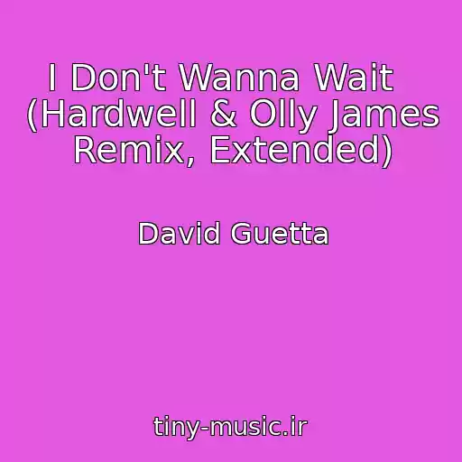 کاور آهنگ I Don't Wanna Wait   (Hardwell & Olly James Remix, Extended) از David Guetta