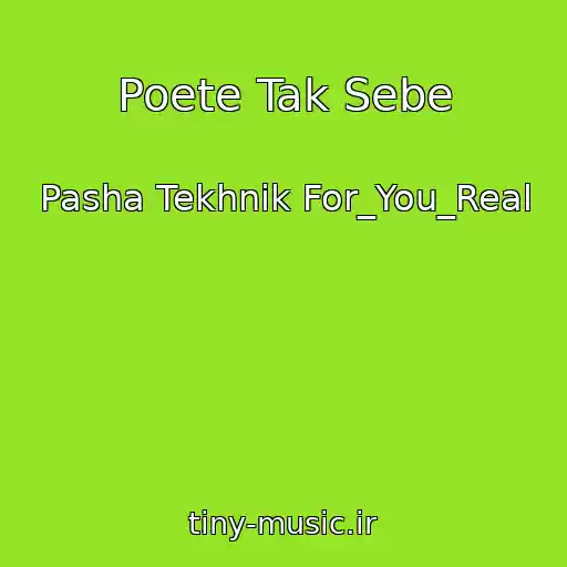 کاور آهنگ Poete Tak Sebe از Pasha Tekhnik For_You_Real