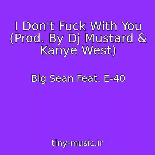 کاور آهنگ I Don't Fuck With You (Prod. By Dj Mustard & Kanye West) از Big Sean Feat. E-40