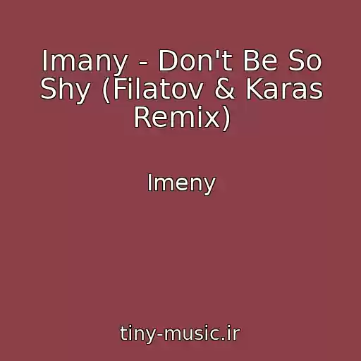 کاور آهنگ Imany - Don't Be So Shy (Filatov & Karas Remix) از Imeny