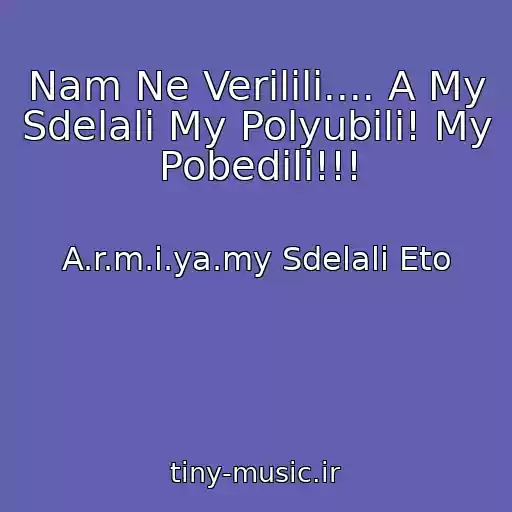 کاور آهنگ Nam Ne Verilili.... A My Sdelali My Polyubili! My Pobedili!!! از A.r.m.i.ya.my Sdelali Eto